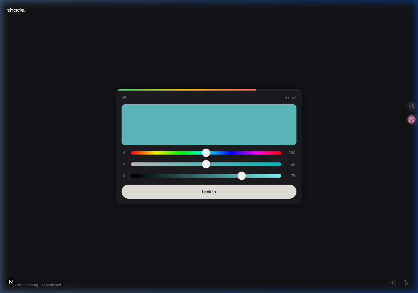 Dialed GG games memory phase — countdown timer displaying colors to memorize
